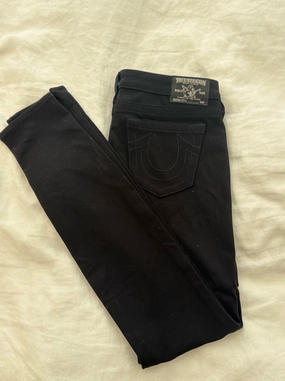 True Religion Women's Black Skinny Stretch Jeans